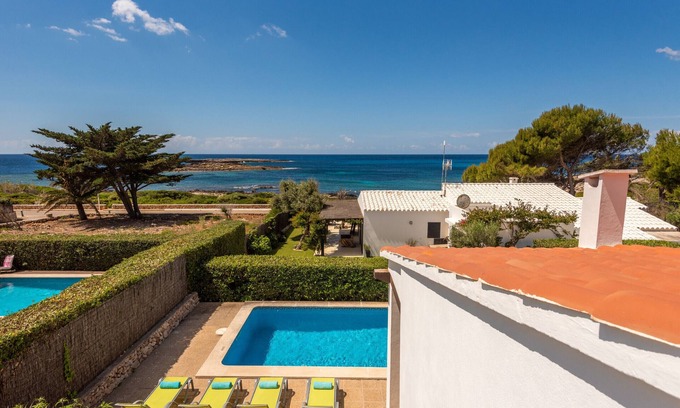 Sant Lluis Villa | Bonita Villa Binillor Cerca al Mar Con Piscina Privada, Wifi, Barbacoa