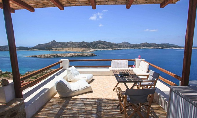 Antiparos Apartamento | Apartamento familiar Blue Sea Vibes con vistas al mar y al cielo desde todas las habitaciones