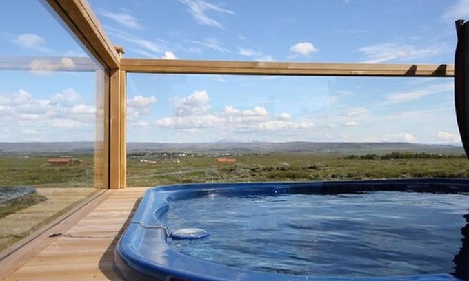 Reykholt Cabina | Blue View Cabin 1A with Hot Tub