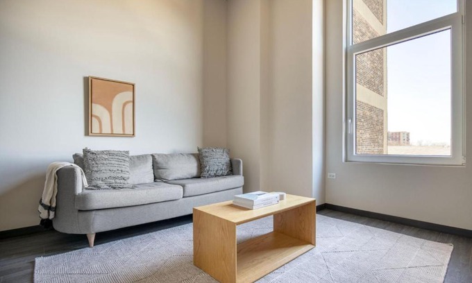 Near West Side Apartamento | Blueground West Loop rooftop dog wash nr L CHI-1055