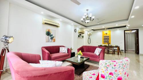 Green Park Apartamento | BluO 3BHK Safdarjung Enclave, Lift & Terrace Garden
