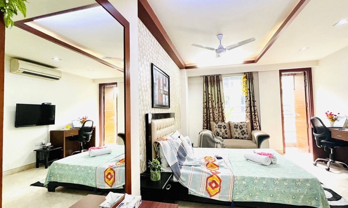 Hauz Khas Apartamento | BluO Cozy Studio - Green Park & Hauz Khas Village
