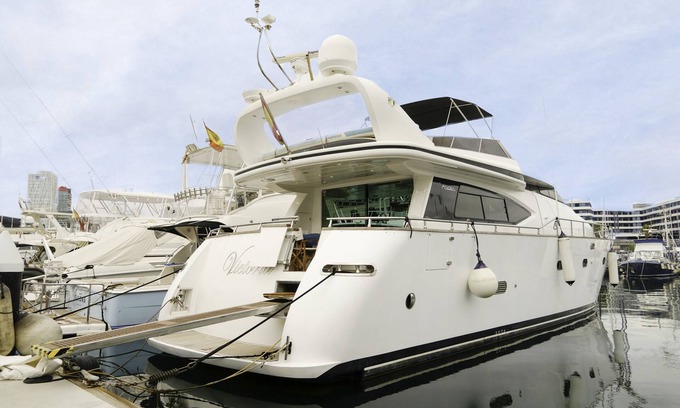 Sant Adria de Besos Alquiler De Eote | Boat "Exclusive Yacht 20m In Barcelona" with Sea View, Private Terraces & Wi-Fi