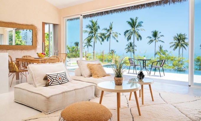 Mae Nam Villa | Boho Seaview Villa-Tranquil 2BR - KBR19