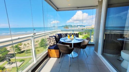 Pompeia Apartamento | Book Santos - Unlimited 801 - Frente Mar de Verdade!