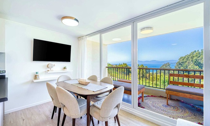 Puchuncavi Apartamento | Bosque Mar 3D con Vista al Mar