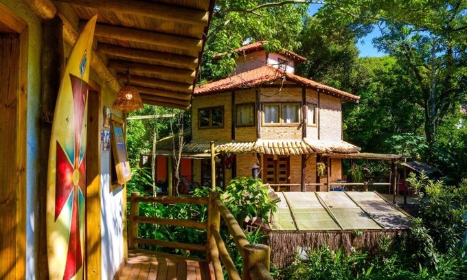 Praia de Santiago Apartamento | Casa Caiçara Veio do Rio Quarto Casal 04 Quarto Privativo Pousada São Sebastião