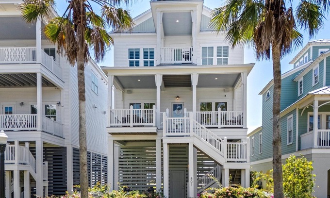 Beachtown Casa | Breathtaking 4-bedroom beach house w/Elevator! Located between pool and beach!