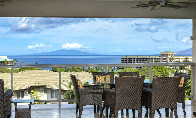 Wailea Villa | Impresionantes vistas al mar desde la villa de lujo de la tercera fila en Ho'olei