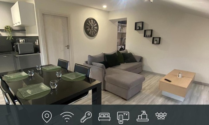 Bourg-en-Bresse Apartamento | BressAppart - T3 - Gare "2 min", commerces -centre