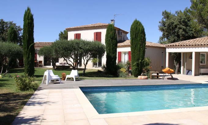 Caremeau Casa | Villa luminosa y tranquila con jardín y piscina, Nimes - 8/12 pers. - 28/06 de julio