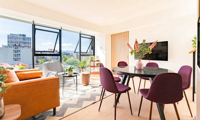 Roma Sur Condominio | Bright La Roma Penthouse, 100m2 Terrace, Gym