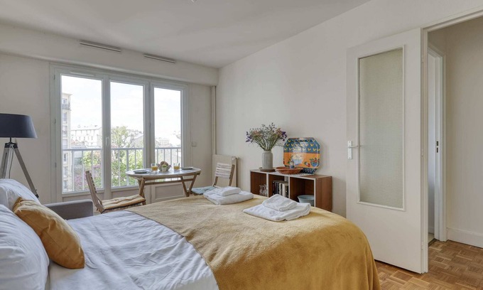 Butte-aux-Cailles Apartamento | Bright Studio in the Heart of the 13th - Mid-T