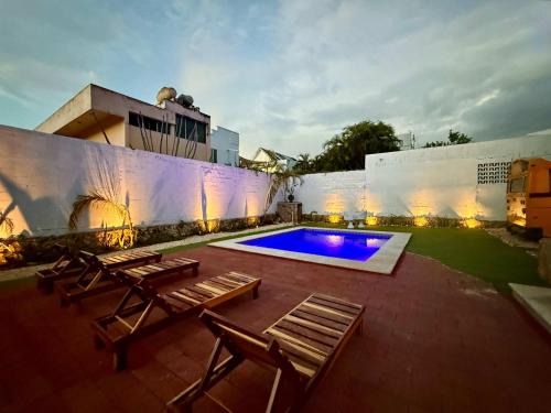 Colonia Campestre Casa | Bright Studio with Shared Pool Access