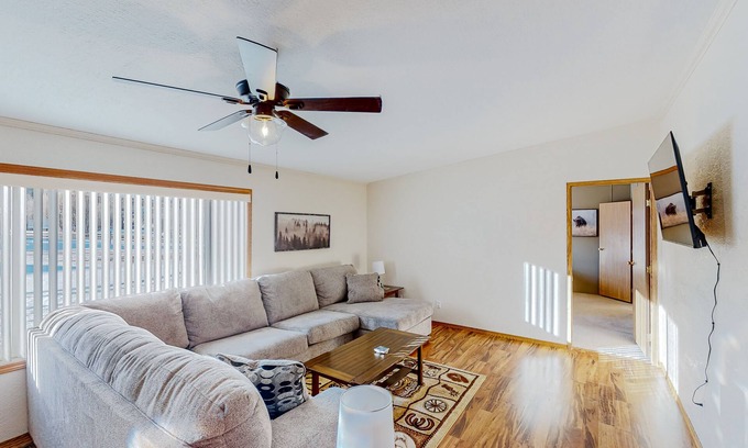 Sturgis Casa | Brilliant home with mountain view, sauna, hot tub, wood stove, pool table