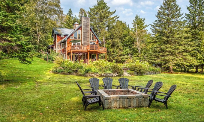 Rangeley Casa | Brooklake - Custom built home on Dodge Pond, with 250' on Dodge Pond Stream too