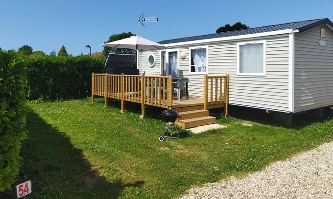 Biville-sur-Mer Casa | Bungalow 6 people in campsite*** with heated swimming pool