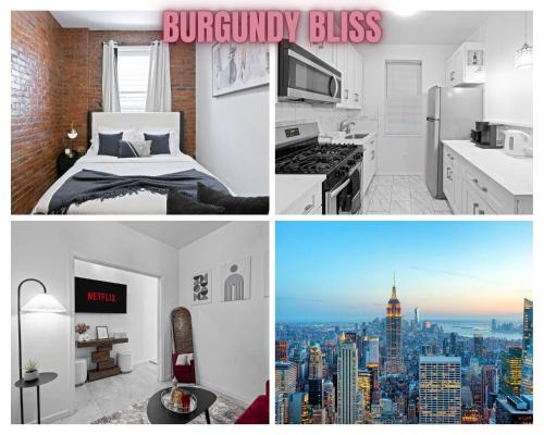 West New York Apartamento | Burgundy Bliss 20 Min to Times Square