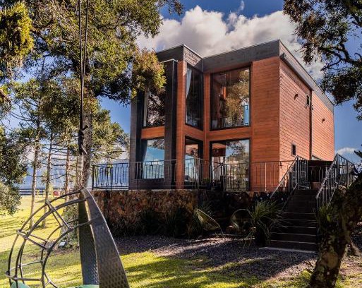 Urubici Chalet De Esquí | CABANA HORSES LA CONTEMPORANEA- vista ponto turístico Pedra Morro do Campestre -Asfalto até a Cabana
