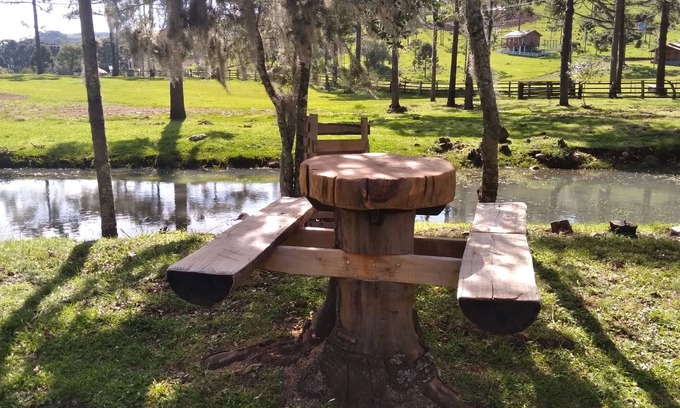 Sao Joaquim Cabina | Cabana Pequeno Bosque com dek e Vista /p o rio
