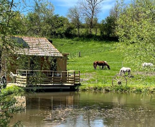 Saint-Pierre-Eynac Casa | Cabane au bord d'un étang