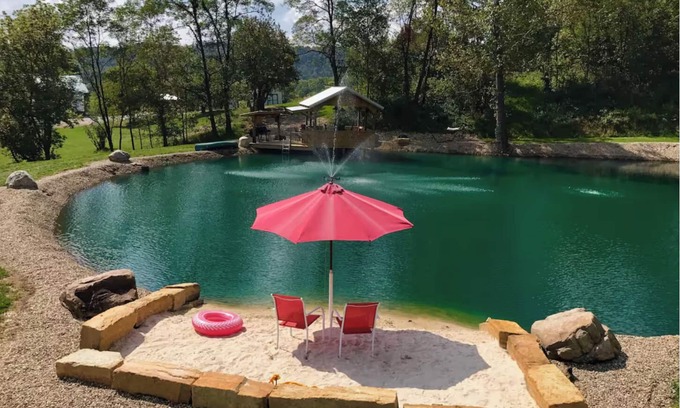 Bremen Cabina | Cabaña y gimnasio privado de baloncesto, Hocking Hills