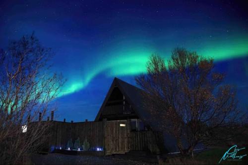 Selfoss Casa | Cabin in Lava Village with hot tub