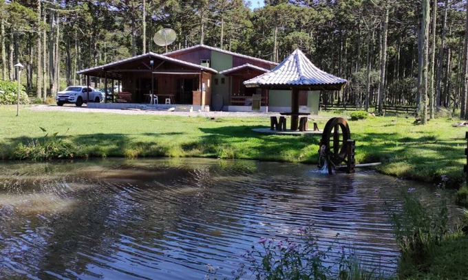 Bom Jardim da Serra Casa | Cabin on the Lake in São Joaquim-SC. Enjoy special moments. Pets allowed.