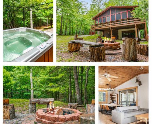 Great Cacapon Casa | Cabin w New Hot Tub, River, Kayak, WiFi, & Fire Pit