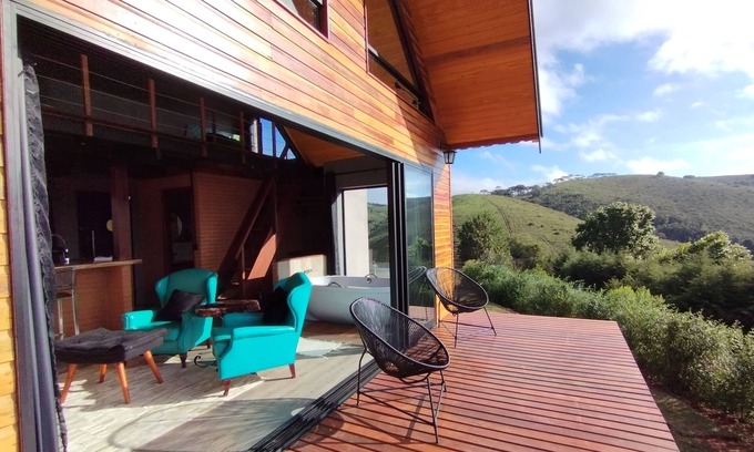 Campos do Jordao Cabina | Tenemos 3 camarotes con 1 o 2 dormitorios, hermosa vista, 4,5 kilometros centrinho