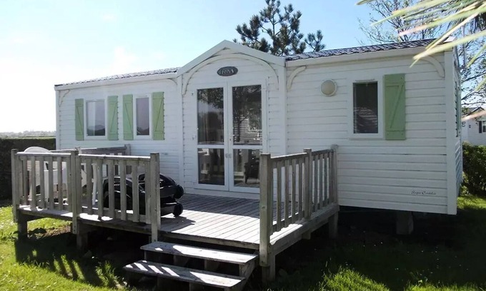 Varaville Casa | Campsite Les Peupliers **** - Mobile home Classique covered terrace 3 bedrooms 6 people