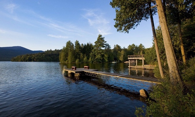 Lake Placid Casa | Campamento SunnyCove - Un Adirondack Campo Grande a orillas del lago Placid Lago