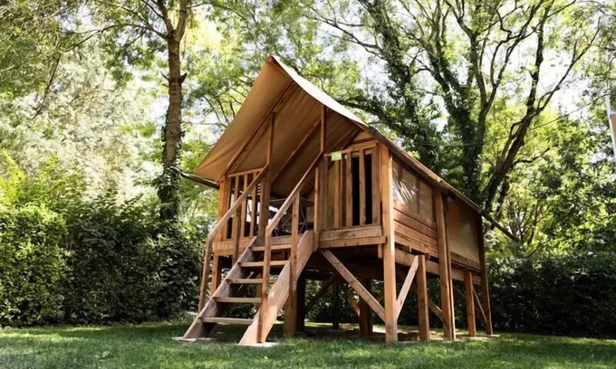 Brissac-Quince Casa | Camping de l'Etang**** - Unusual Nature Cyclo Tent 2 rooms for 2 people - Without sanitary facilities - Without kitchenette