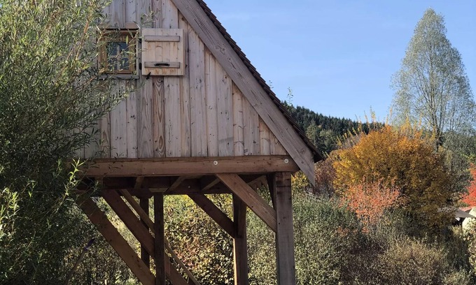 Ornans Casa | Camping Ecologique la Roche d'Ully**** - Chalet on stilts Le Grenier Blochet 1 room 4 people