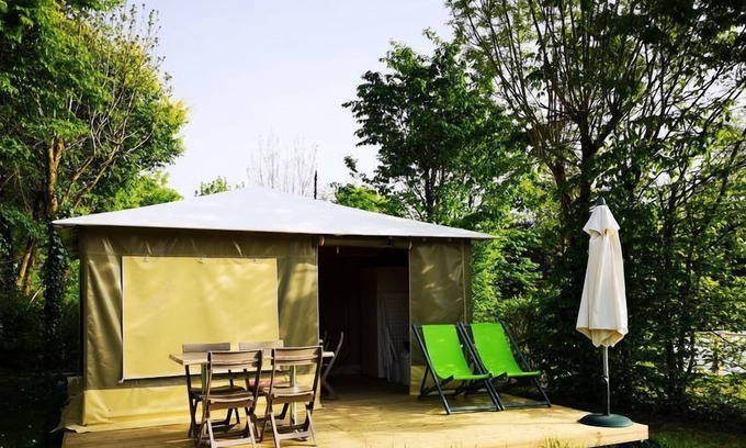 Chaille-les-Marais Casa | Camping l'Ile Cariot *** - Bungalow de lona de 3 habitaciones para 4 personas