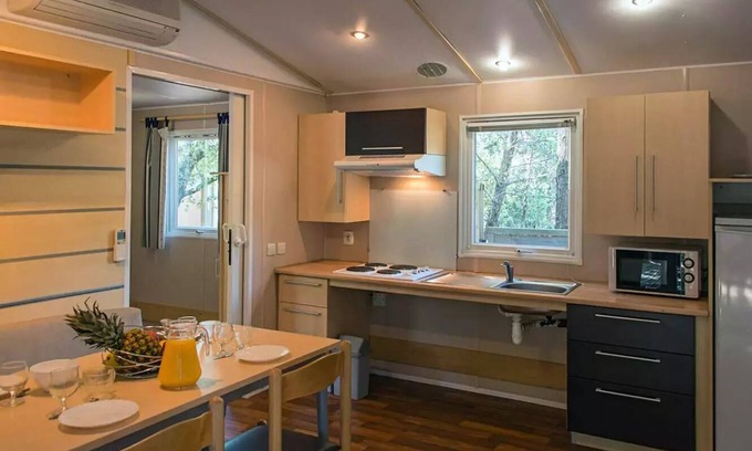 Saint-Maurice-d'Ibie Casa | Camping Le Sous Bois * - Mobile home IRM 3 rooms 4 people PMR Air-conditioned