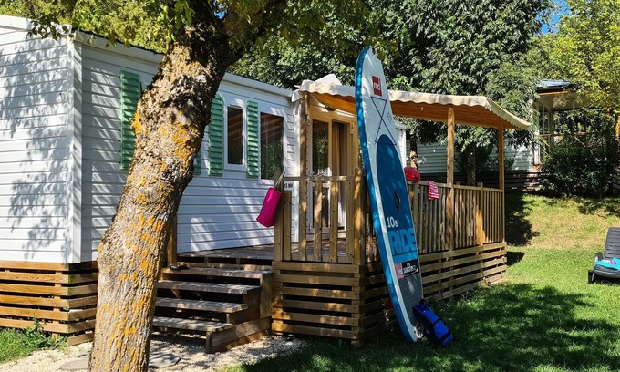 Severac-d'Aveyron Casa | Camping les Calquieres **** - Casa móvil PREMIUM Twinny 4 habitaciones 6/7 personas