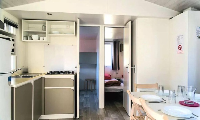 Arles-sur-Tech Casa | Camping Paradis le Vallespir*** - Mobile home Lys 4 rooms 8 people Air-conditioned