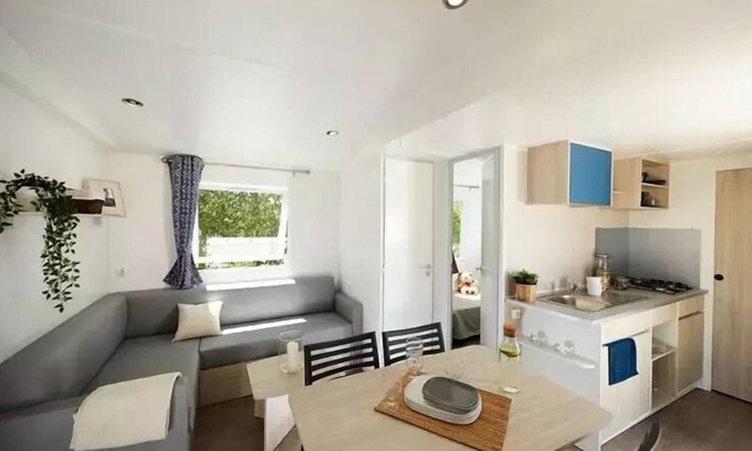 Plonevez-Porzay Casa | Camping Plage de Treguer *** - Casa móvil 4 piezas 6/7 personas