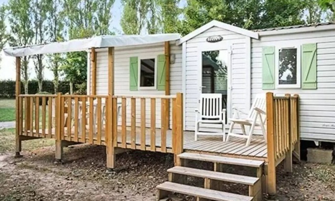 Tregunc Casa | Camping Pommeraie de l'Océan**** - Comfort XL mobile home 3 rooms 4 people TV
