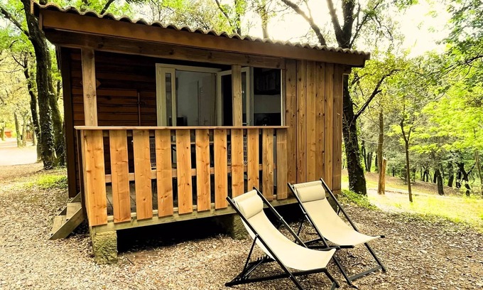 Cendras Casa | Camping Sunêlia La Clémentine **** - Chalet Prestige 13m² - 1 chambre - Terrasse couverte 8m² 3 personnes