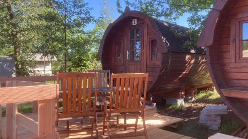 Langenbernsdorf Otro | Campingfass mit Panoramaterrasse