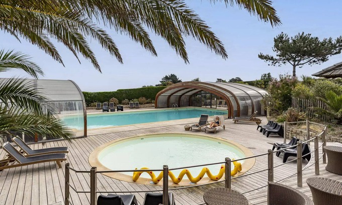 Saint-Cast-le-Guildo Casa | Campsite Le Chatelet***** - COMFORT mobile home - 2 bedrooms - sea view 4 people