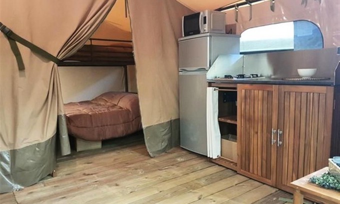 Puybrun Alquiler De RV | Campsite La Sole**** - Lodge Family Tent 3 rooms 2/5 people