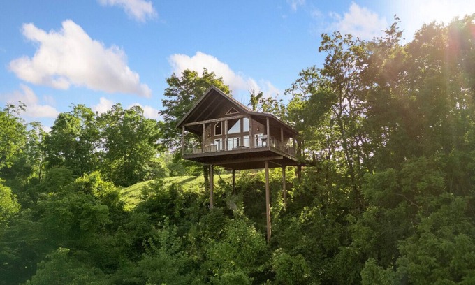 Jasper Cabina | Canyon View - ¡Cabaña lujosa en la casa del árbol con impresionantes vistas del amanecer!
