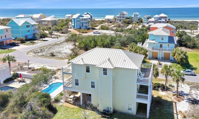 Seagrass Casa | Cape San Blas, SeaGrass, Se aceptan mascotas, Piscina privada, 4 habitaciones ~ Sea Breeze
