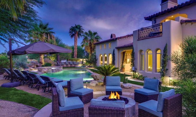 La Quinta Casa | Cappella - Stylish PGA West Villa - Pool, Spa, Games + Golf Course Views #259222 4BR
