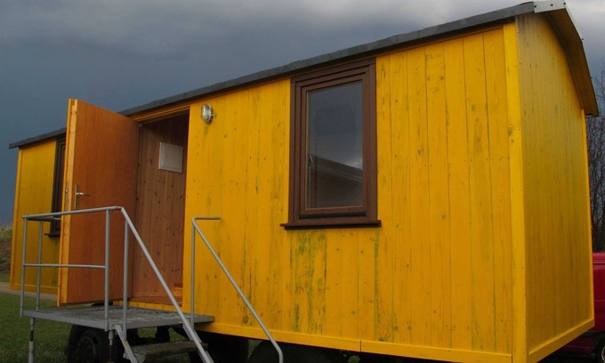 Buchberg Cabina | O Zona 2 a la izquierda, 1 habitación con 2 camas - Caravanas en Wangeliner jardín con cocina de verano - el uso
