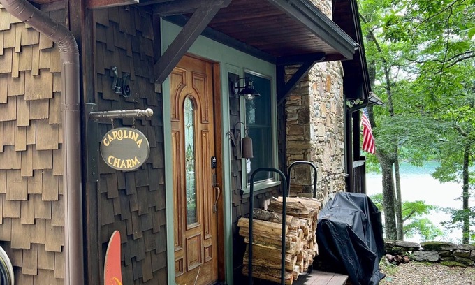 Cullowhee Casa | Carolina Charm is a modern home with cabin flare on Lake Glenville with own dock