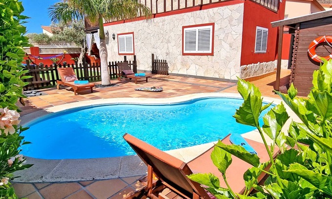 Tarajalejo Casa | Casa Balimar - Pool, Jacuzzi, Internet, Garten, Meerblick